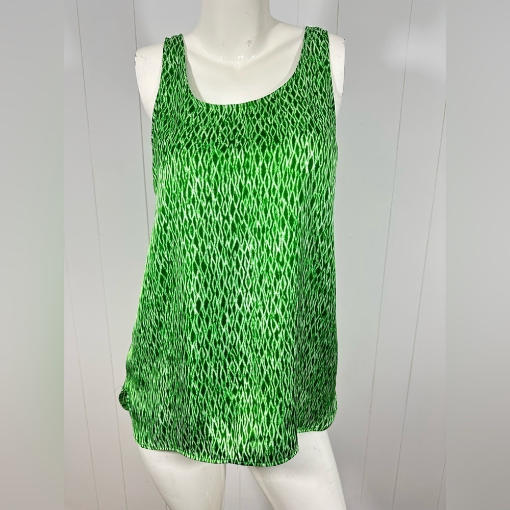 Michael Kors Women's Top Lime Green Sleeveless Shirt Tunic Sz Medium M
